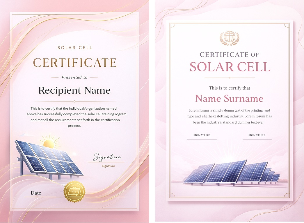 หนังสือรับรองโซล่าเซลล์